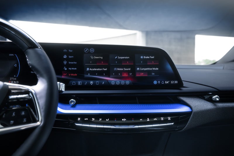 The 2026 OPTIQ-V Display Screen Displaying the V-Mode Settings | House Cadillac in OWATONNA MN