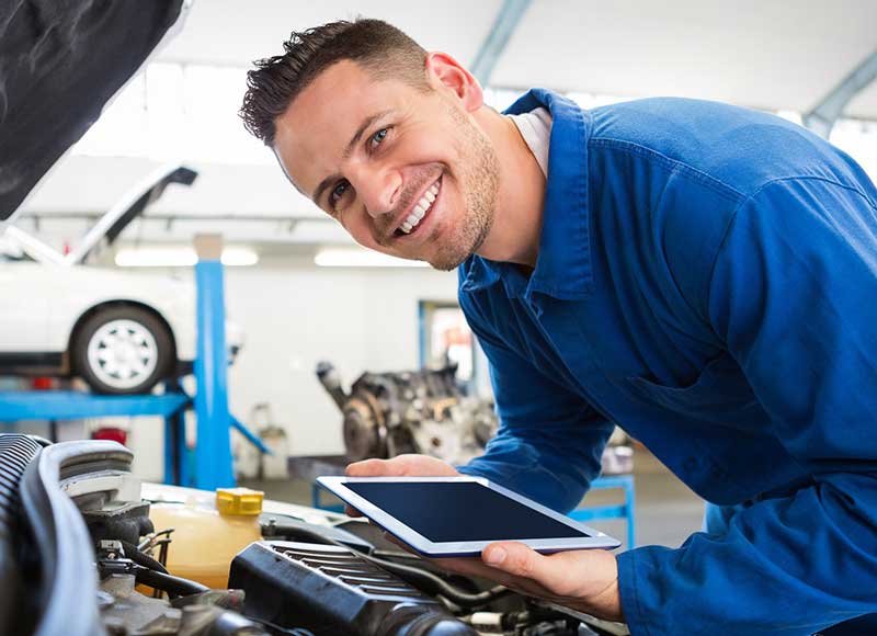 Happy mechanic